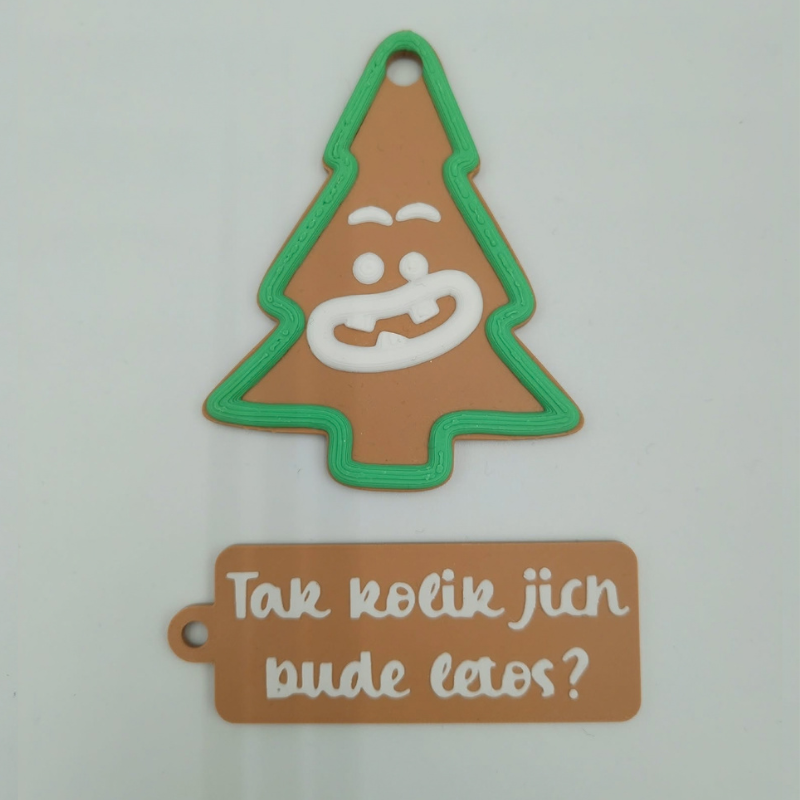 Závěsný 3D stromek „Tak kolik jich bude letos“
